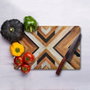 Hermia Tabla de Cortar de Vidrio Templado Multicolor 20 x 30 cm